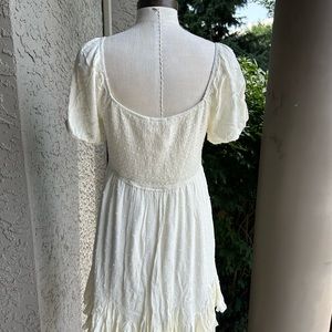 Altar’d State Ivory Smocked Bodice Dress - Size Large
